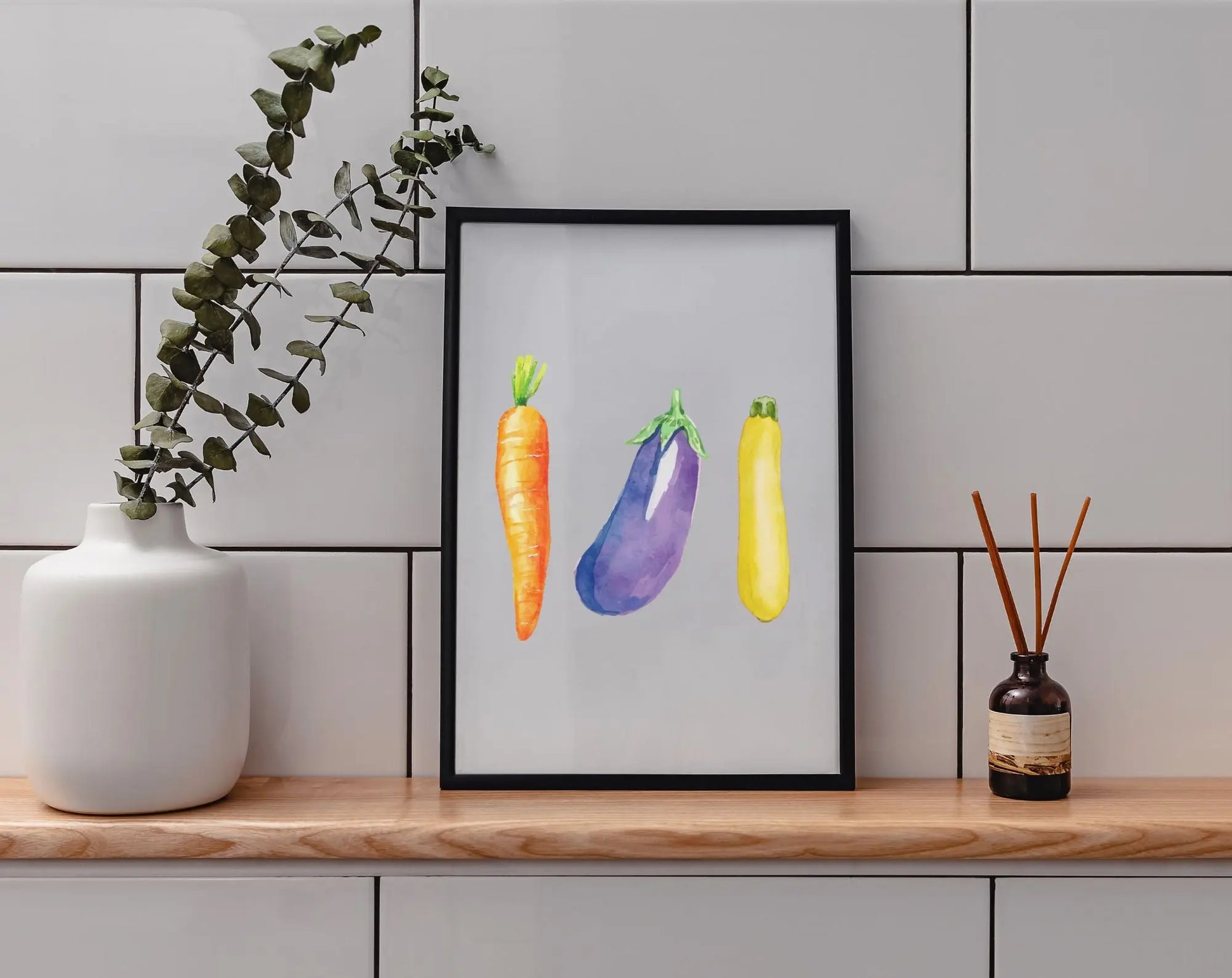 Affiche Légumes masculins - Poster humour WC FLTMfrance