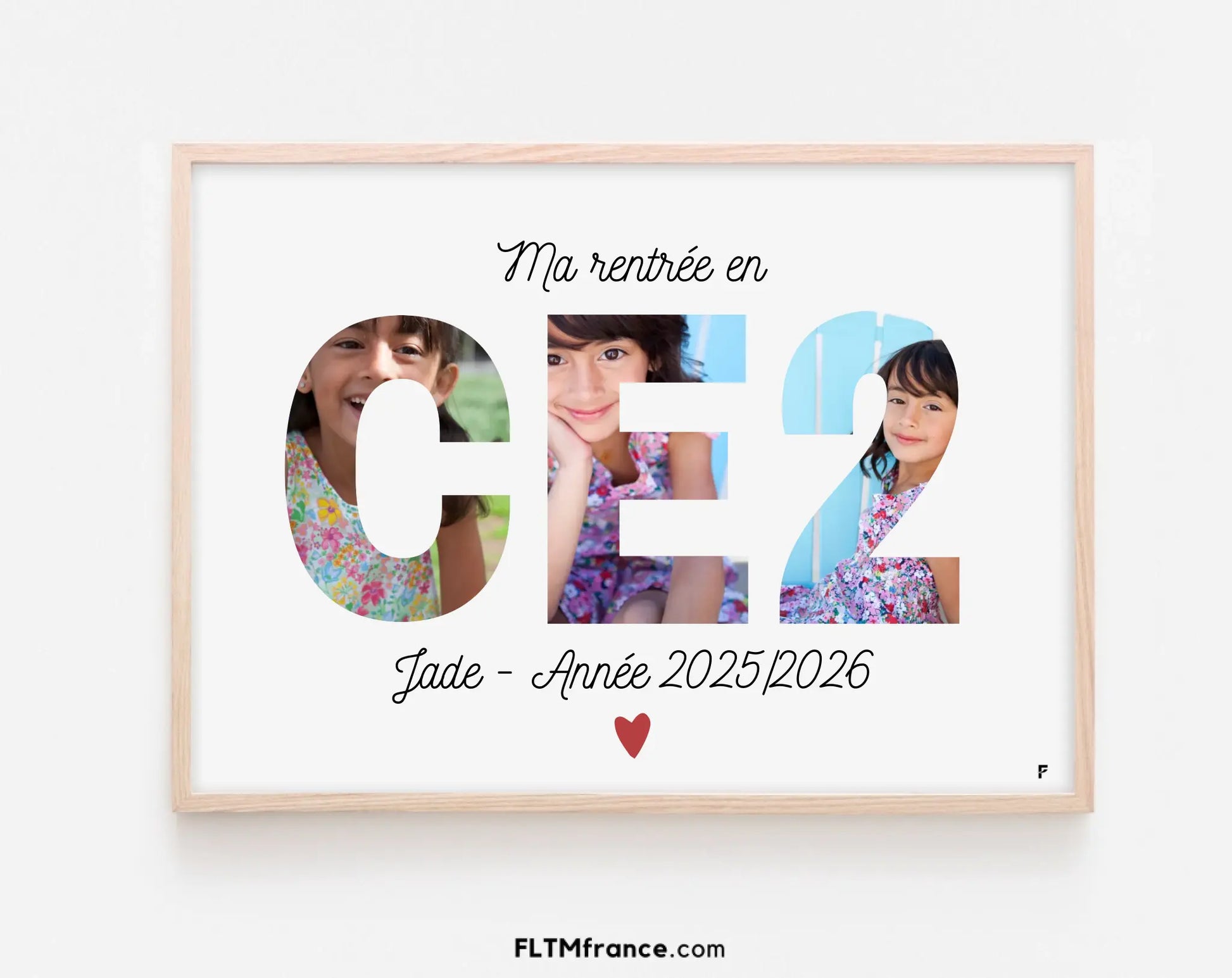 Affiche Ma rentrée en CE2 personnalisée FLTM