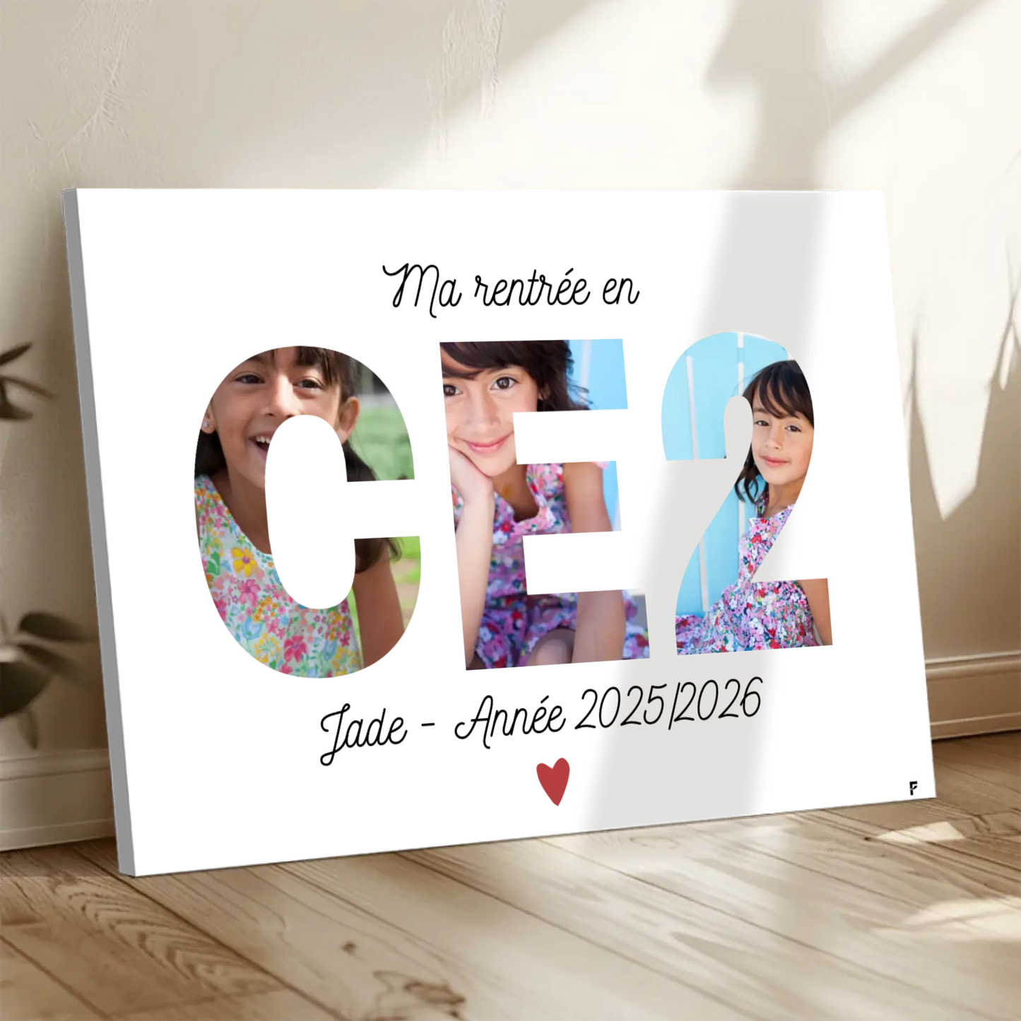 Affiche Ma rentrée en CE2 personnalisée FLTM