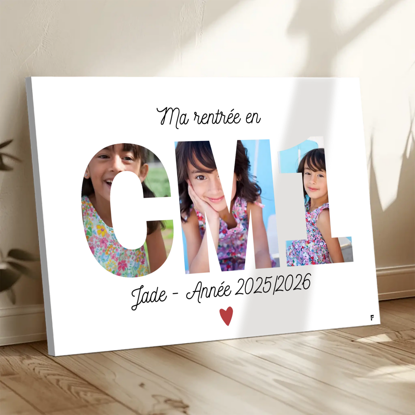 Affiche Ma rentrée en CM1 personnalisée FLTM