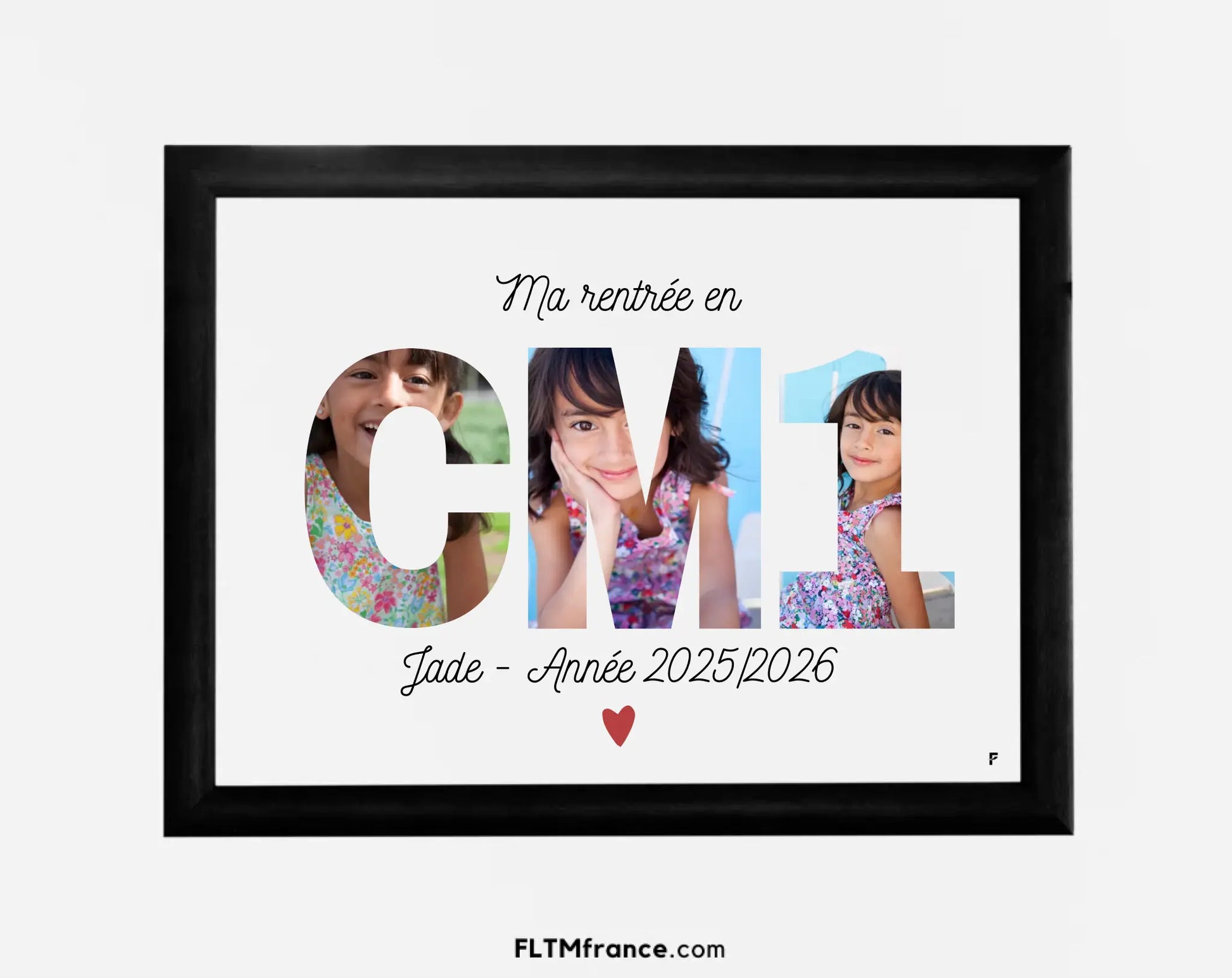 Affiche Ma rentrée en CM1 personnalisée FLTM
