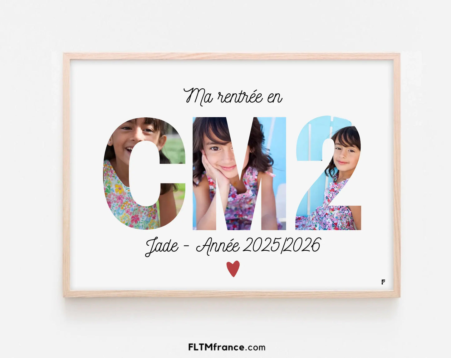 Affiche Ma rentrée en CM2 personnalisée FLTM