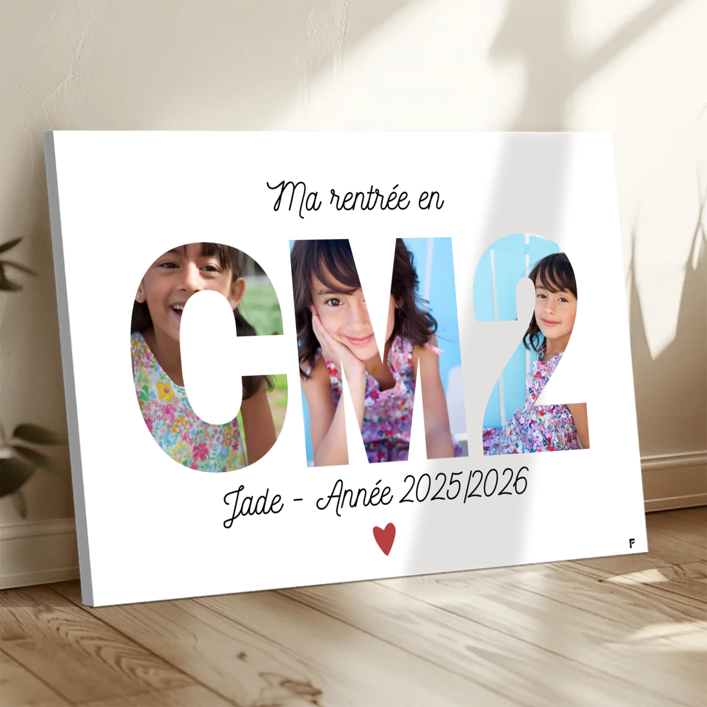 Affiche Ma rentrée en CM2 personnalisée FLTM