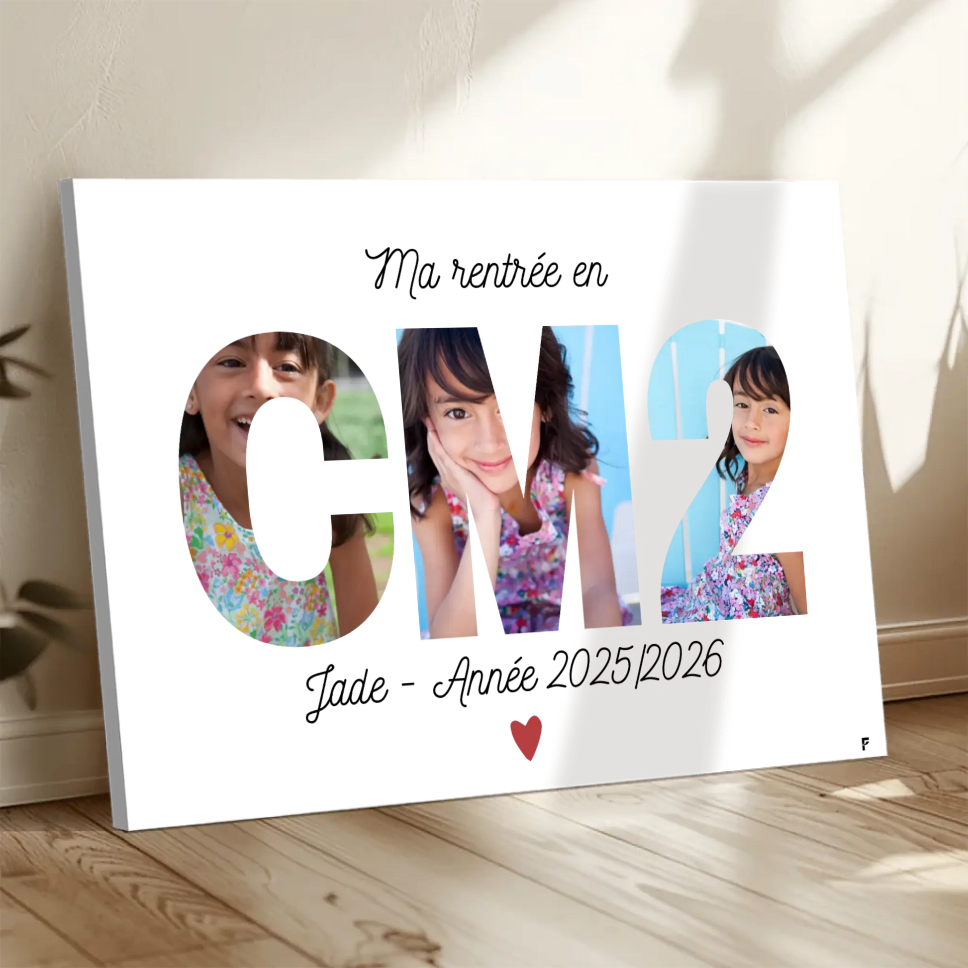 Affiche Ma rentrée en CM2 personnalisée FLTM