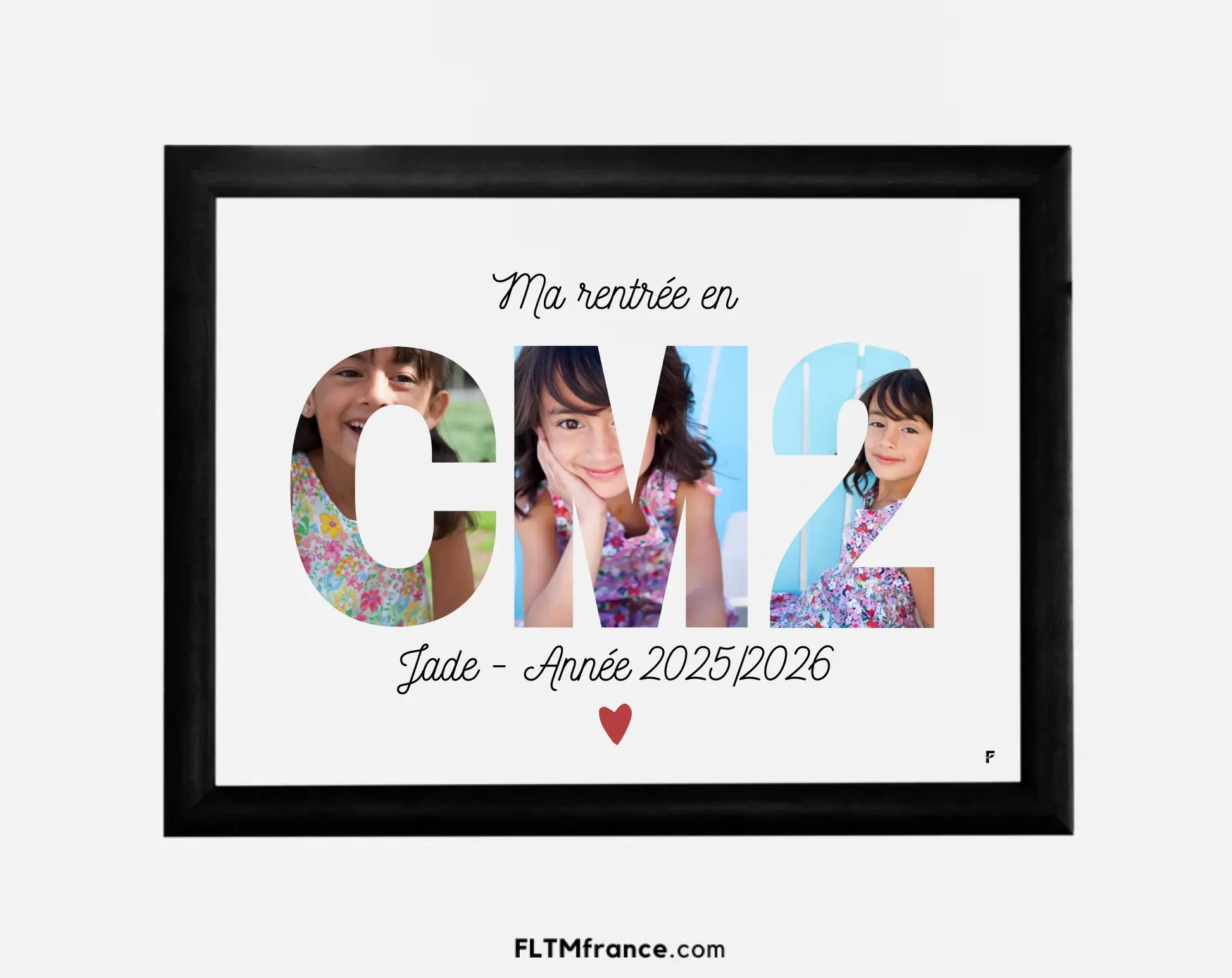 Affiche Ma rentrée en CM2 personnalisée FLTM