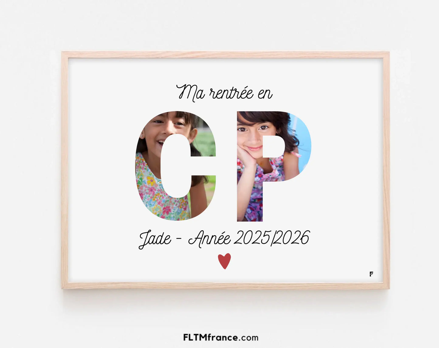 Affiche Ma rentrée en CP personnalisée FLTM