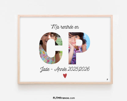 Affiche Ma rentrée en CP personnalisée FLTM