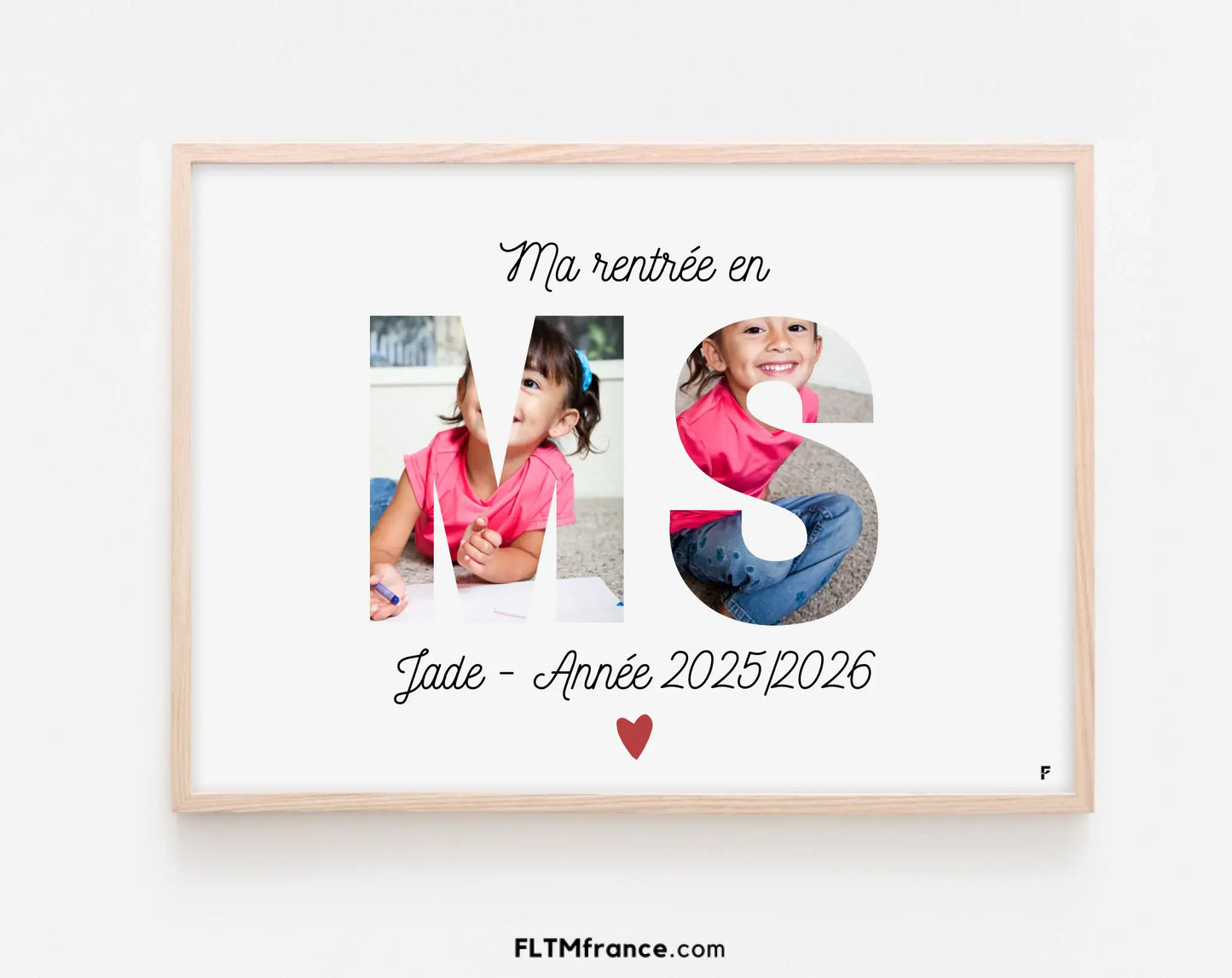 Affiche Ma rentrée en Moyenne Section personnalisée FLTM