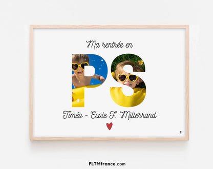 Affiche Ma rentrée en Petite Section personnalisée FLTM