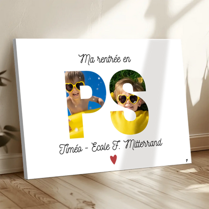 Affiche Ma rentrée en Petite Section personnalisée FLTM