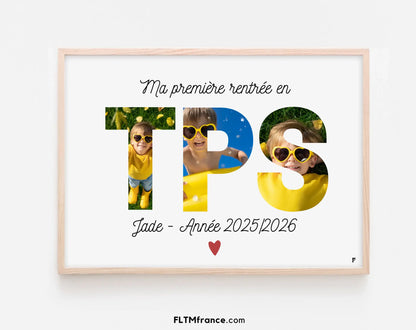 Affiche Ma rentrée en Toute Petite Section personnalisée FLTM