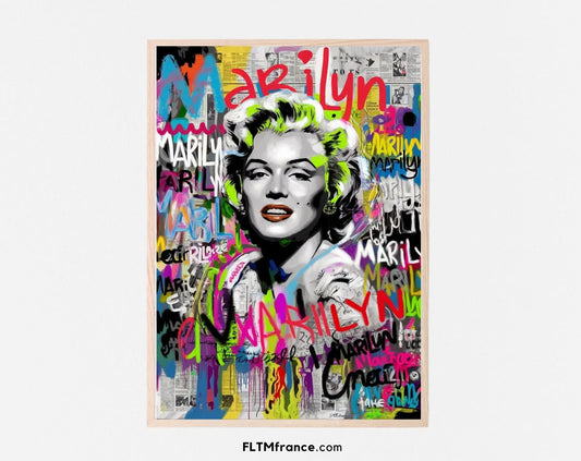 Affiche Marilyn Pop art urbain FLTMfrance