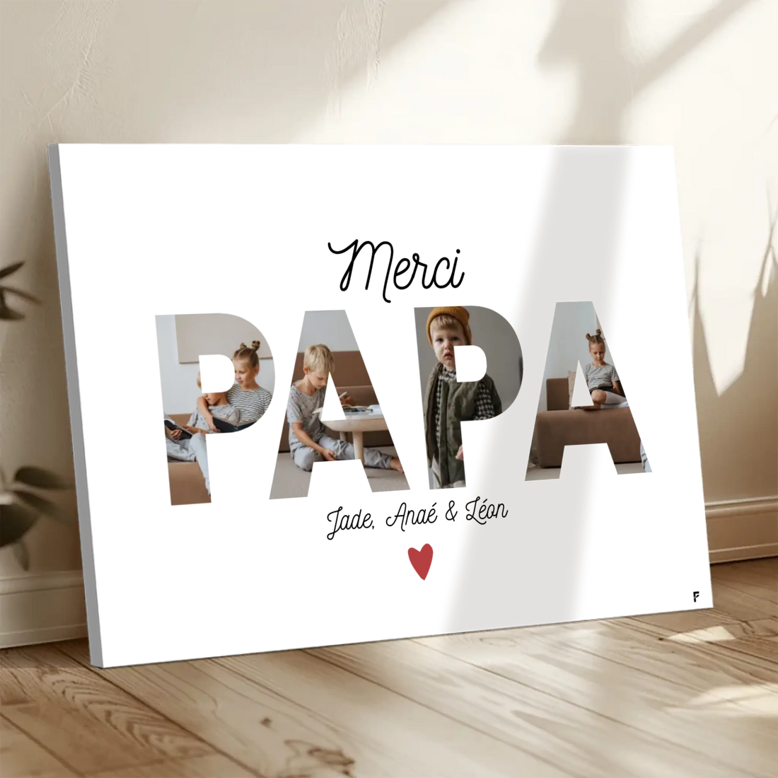 Affiche Merci Papa personnalisée - Cadeau photo papa - FLTM