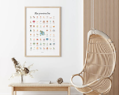 Affiche Mes premières fois - Cadeau naissance bébé FLTMfrance