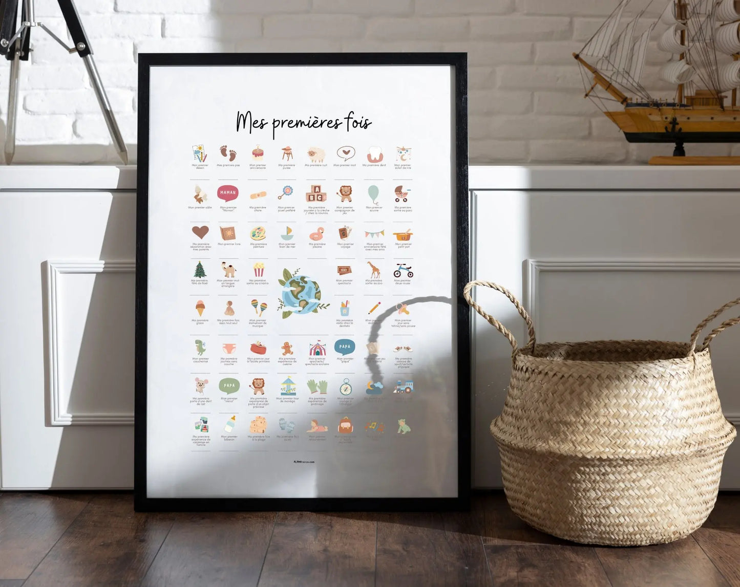 Affiche Mes premières fois - Cadeau naissance bébé FLTMfrance