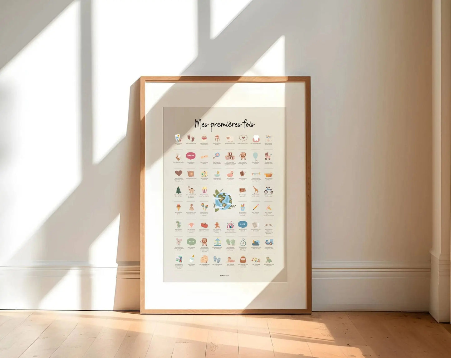 Affiche Mes premières fois - Cadeau naissance bébé FLTMfrance