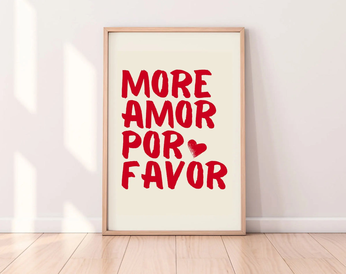 Affiche More Amor Por Favor rouge | FLTM