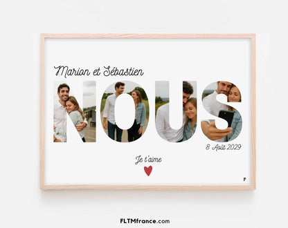 Affiche NOUS personnalisée avec photos FLTM