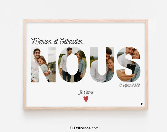 Affiche NOUS personnalisée avec photos FLTM