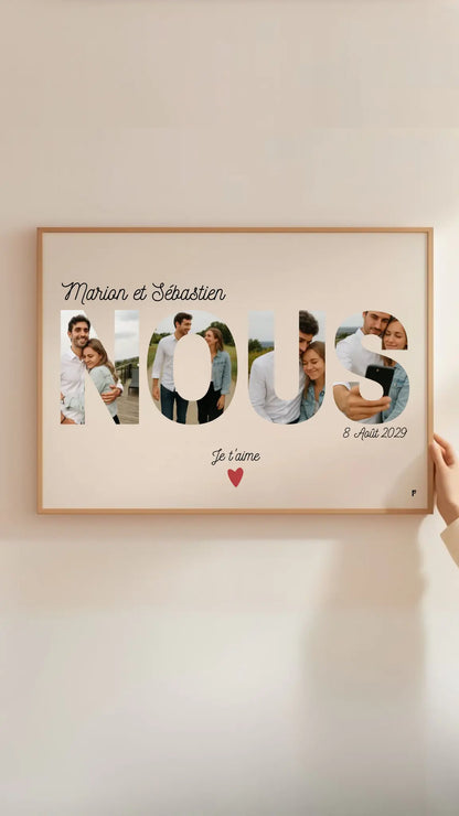 Affiche NOUS personnalisée avec photos FLTM