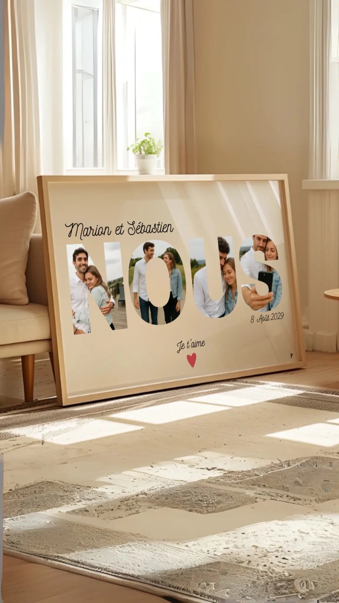 Affiche NOUS personnalisée avec photos FLTM