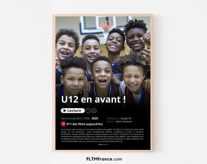 Affiche Netflix Equipe de basket personnalisée FLTMfrance