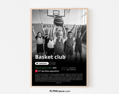 Affiche Netflix Equipe de basket personnalisée FLTMfrance