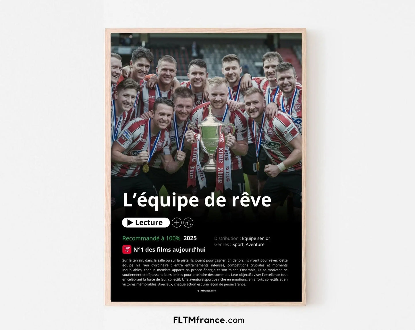 Affiche Netflix Equipe de foot personnalisée FLTMfrance