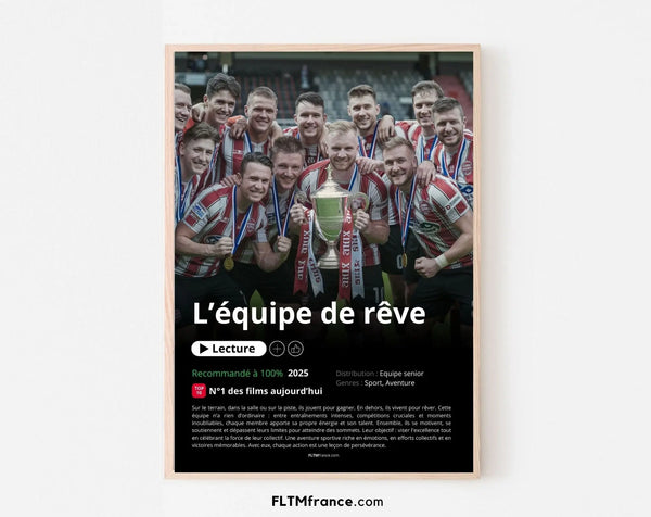 Affiche Netflix équipe de foot personnalisée