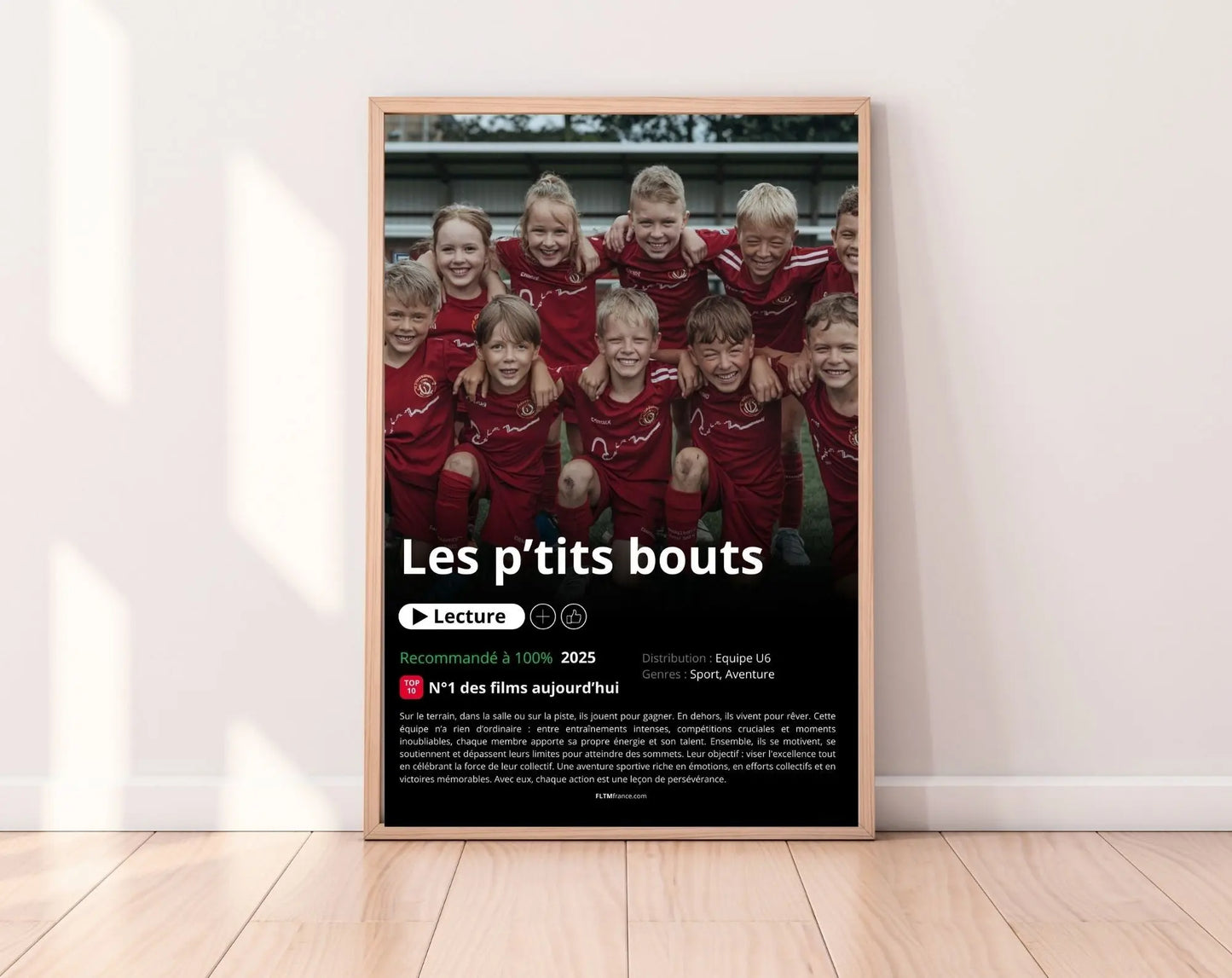 Affiche Netflix Equipe de foot personnalisée FLTMfrance