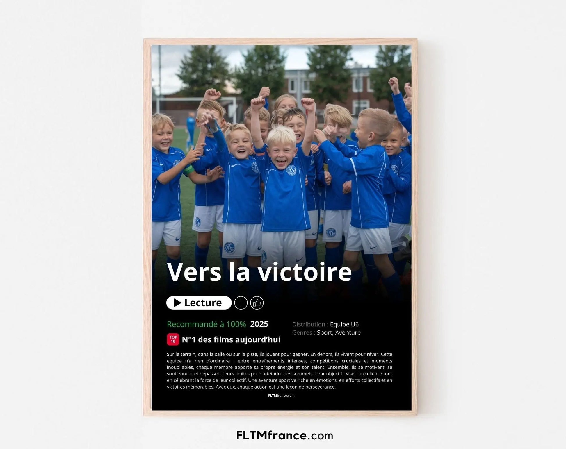 Affiche Netflix Equipe de foot personnalisée FLTMfrance