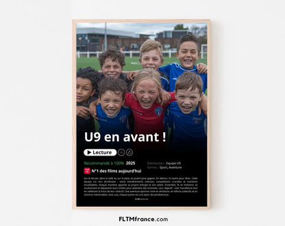 Affiche Netflix Equipe de foot personnalisée FLTMfrance