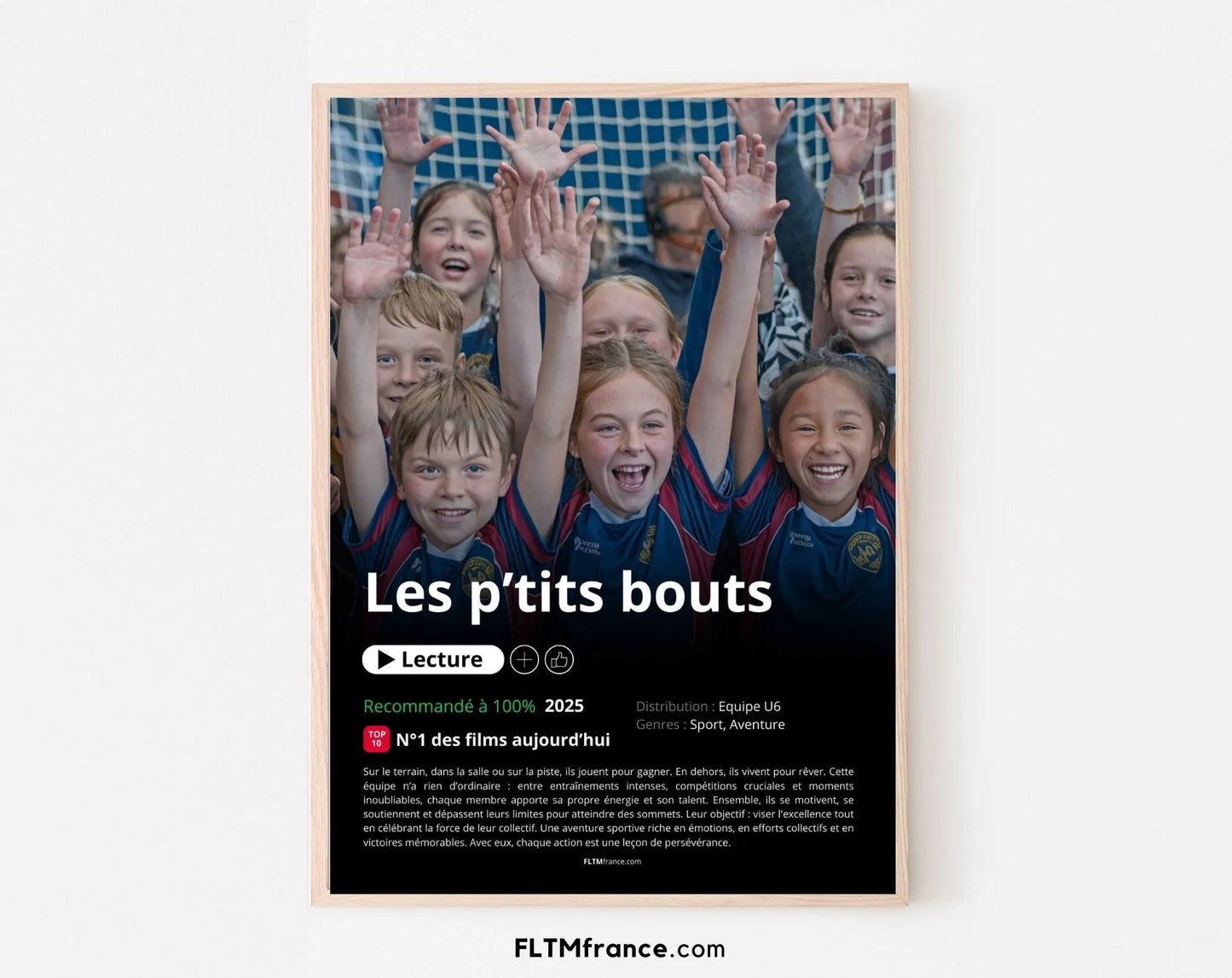 Affiche Netflix Equipe de handball personnalisée FLTMfrance