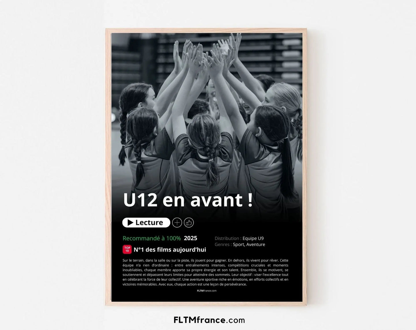 Affiche Netflix Equipe de handball personnalisée FLTMfrance