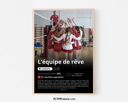 Affiche Netflix Equipe de handball personnalisée FLTMfrance