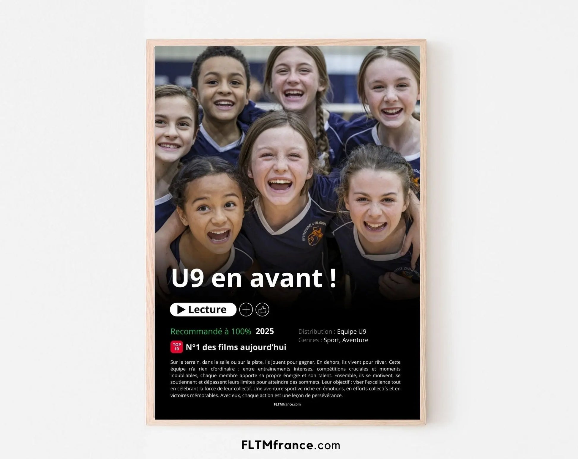 Affiche Netflix Equipe de handball personnalisée FLTMfrance