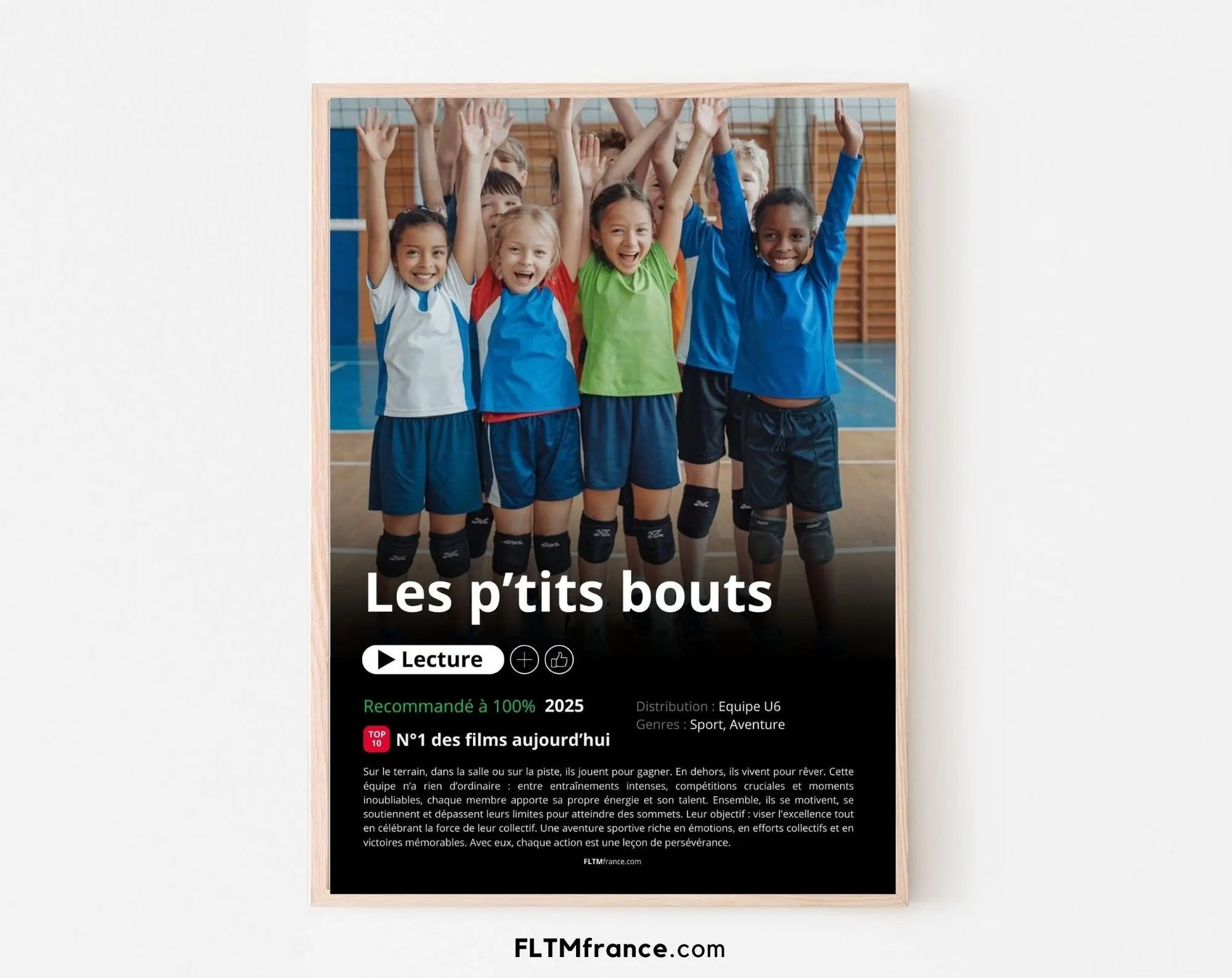 Affiche Netflix Equipe de handball personnalisée FLTMfrance