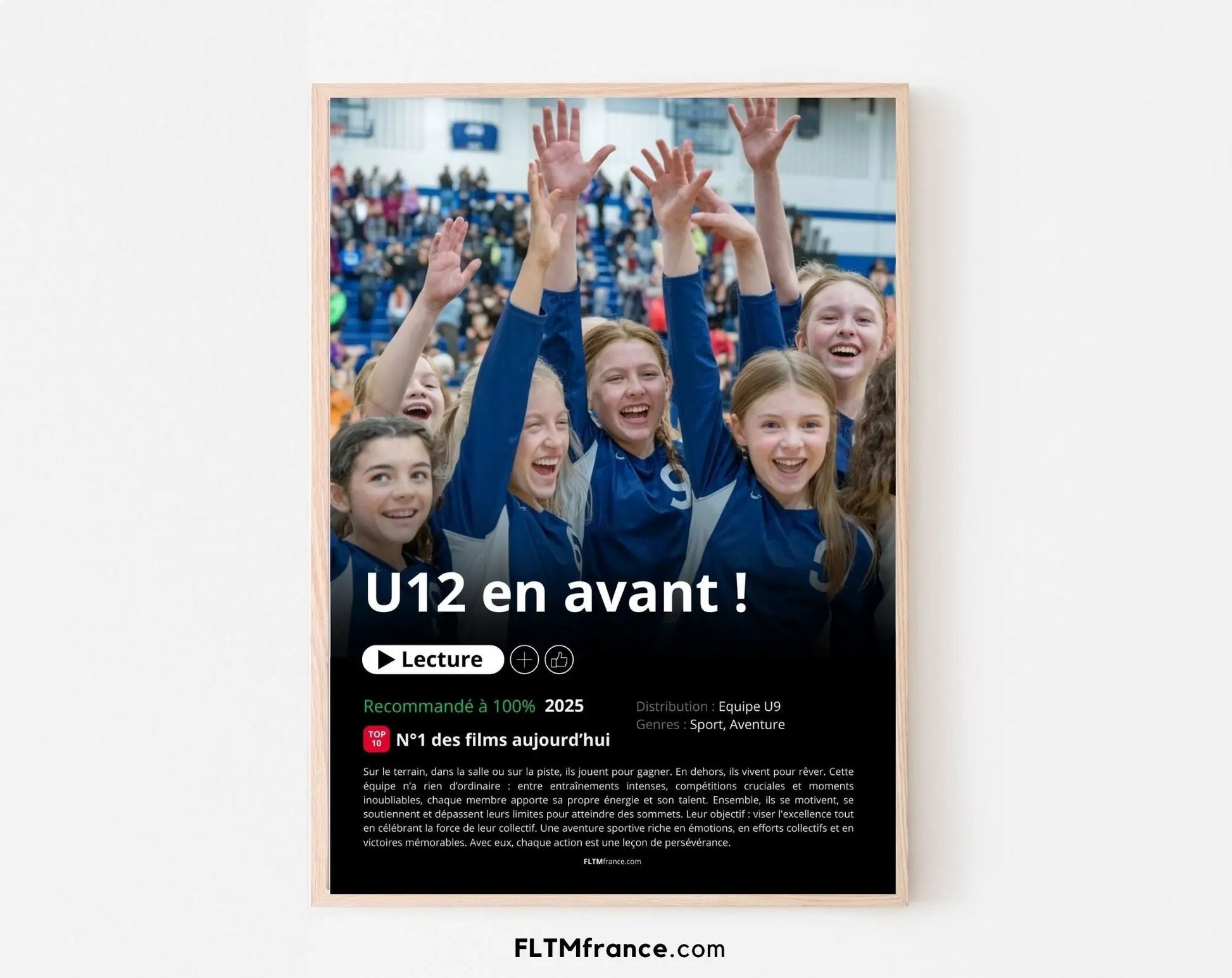 Affiche Netflix Equipe de handball personnalisée FLTMfrance