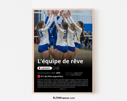 Affiche Netflix Equipe de handball personnalisée FLTMfrance