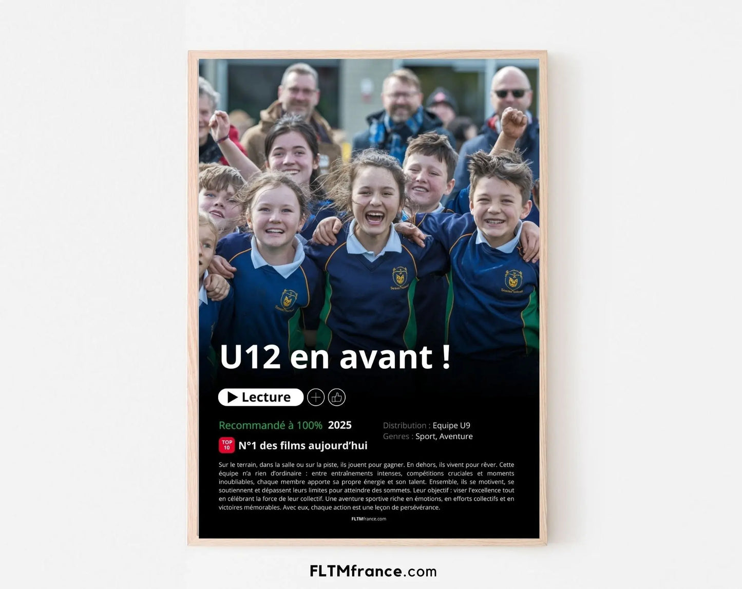 Affiche Netflix Equipe de rugby personnalisée FLTMfrance