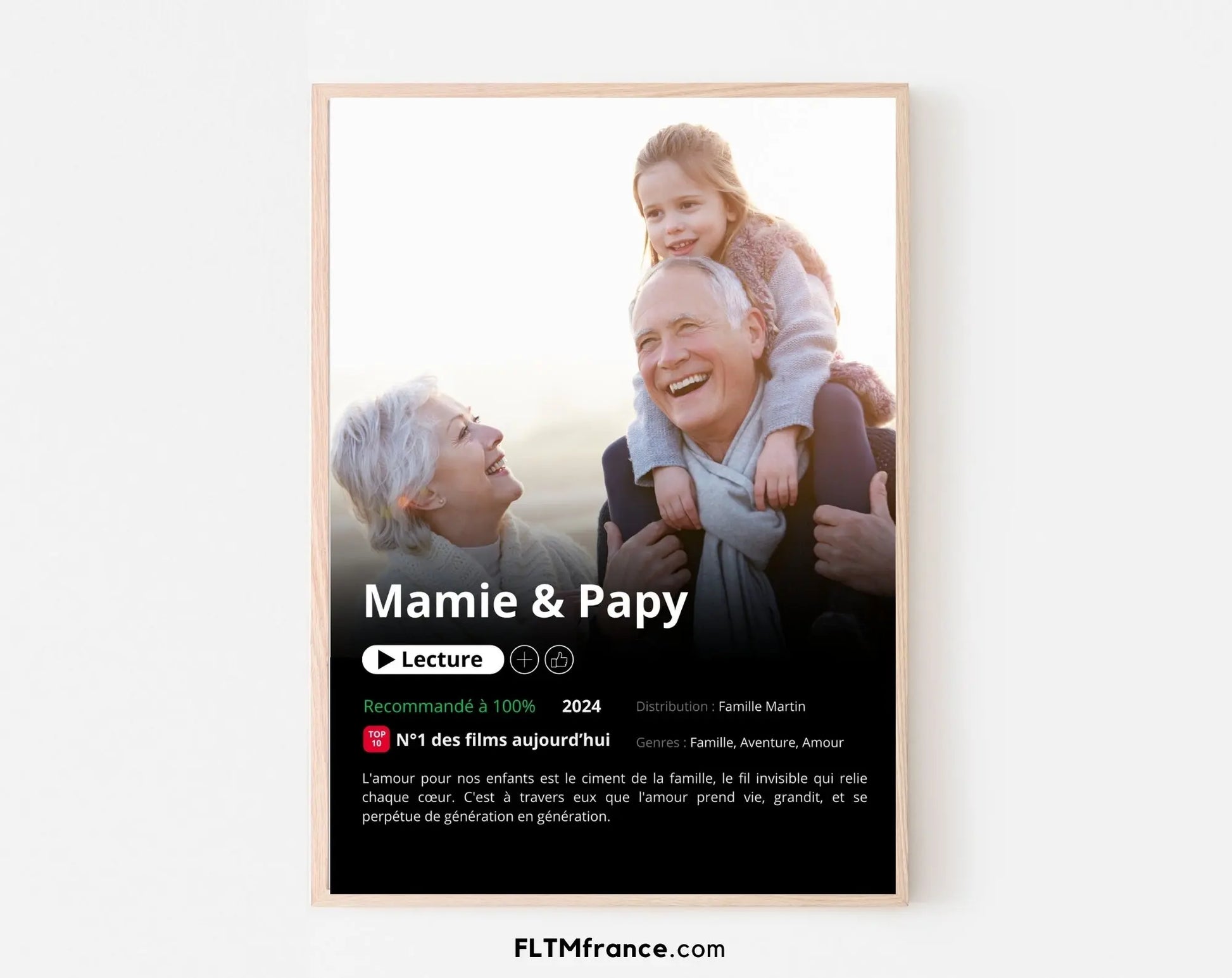 Affiche Netflix Grands-parents personnalisée FLTMfrance