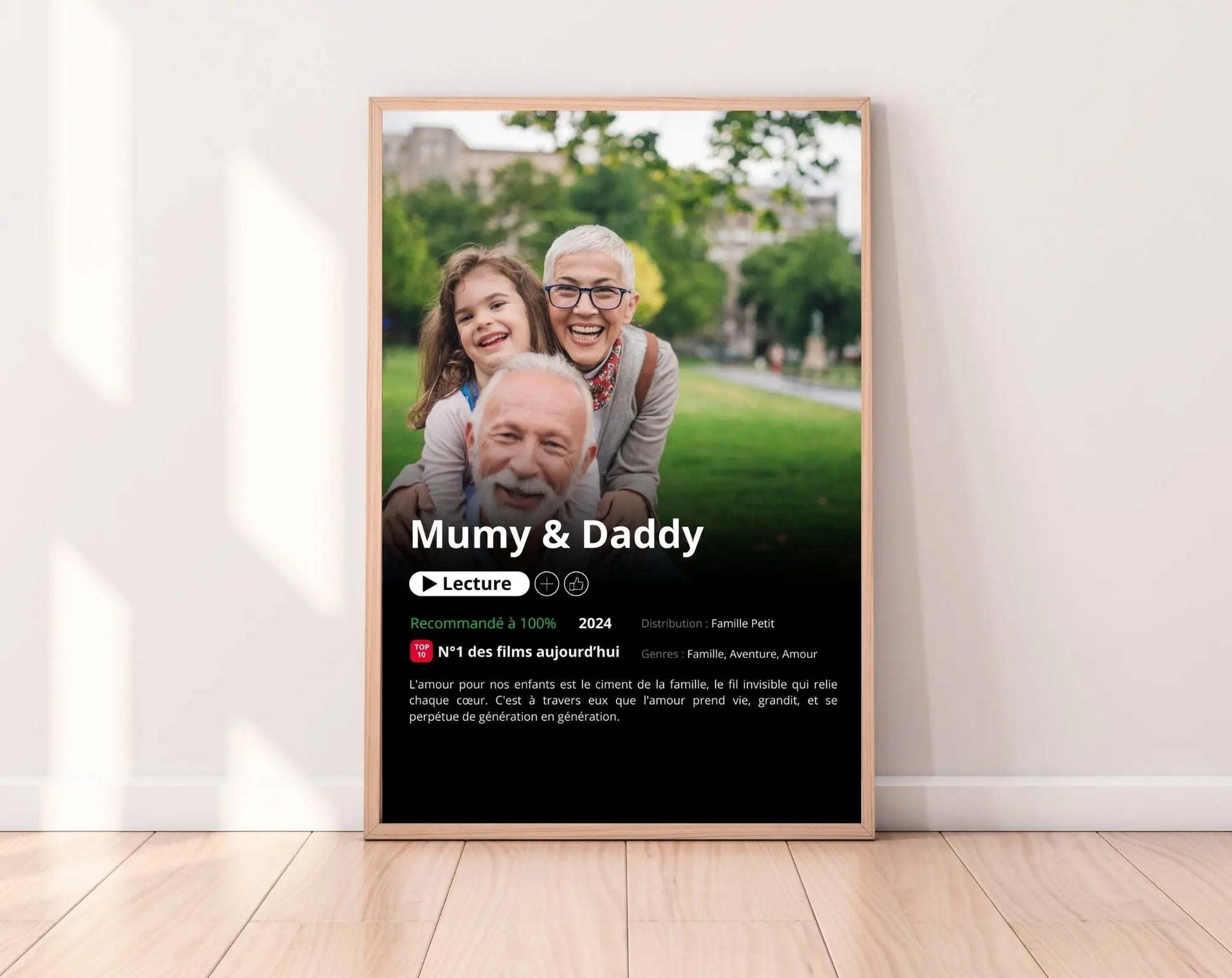 Affiche Netflix Grands-parents personnalisée FLTMfrance