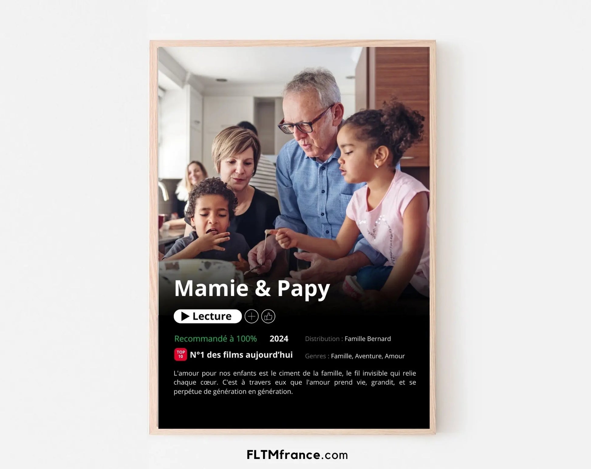 Affiche Netflix Grands-parents personnalisée FLTMfrance