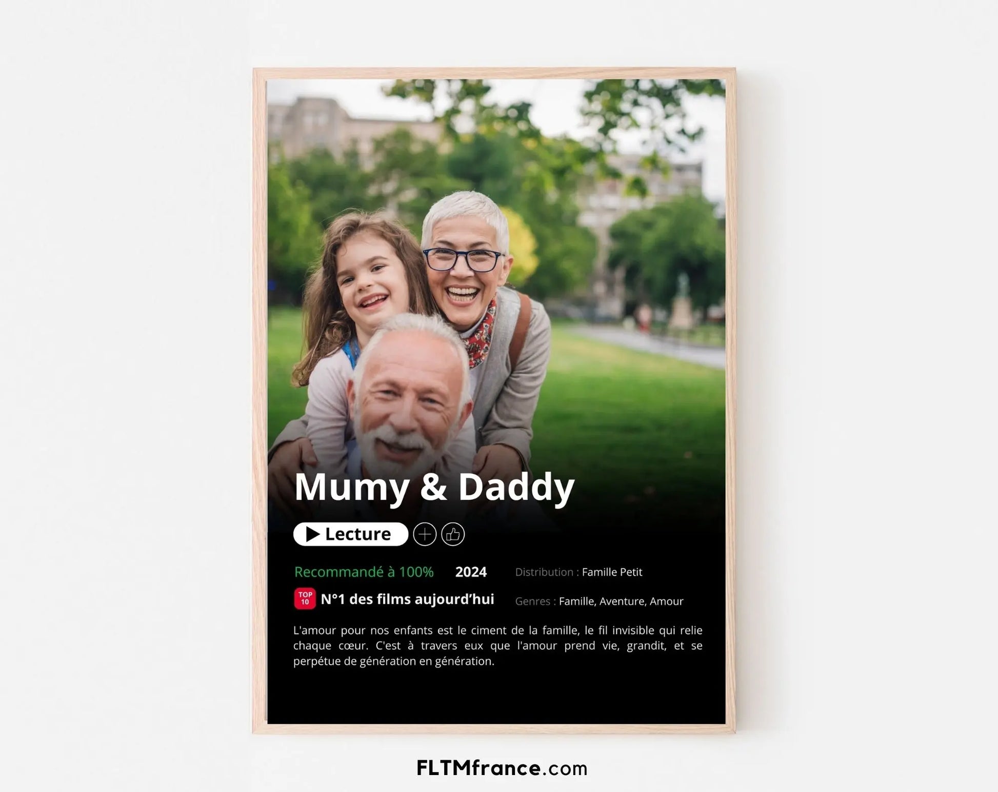 Affiche Netflix Grands-parents personnalisée FLTMfrance