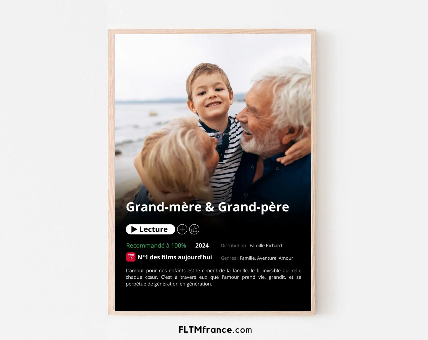 Affiche Netflix Grands-parents personnalisée FLTMfrance