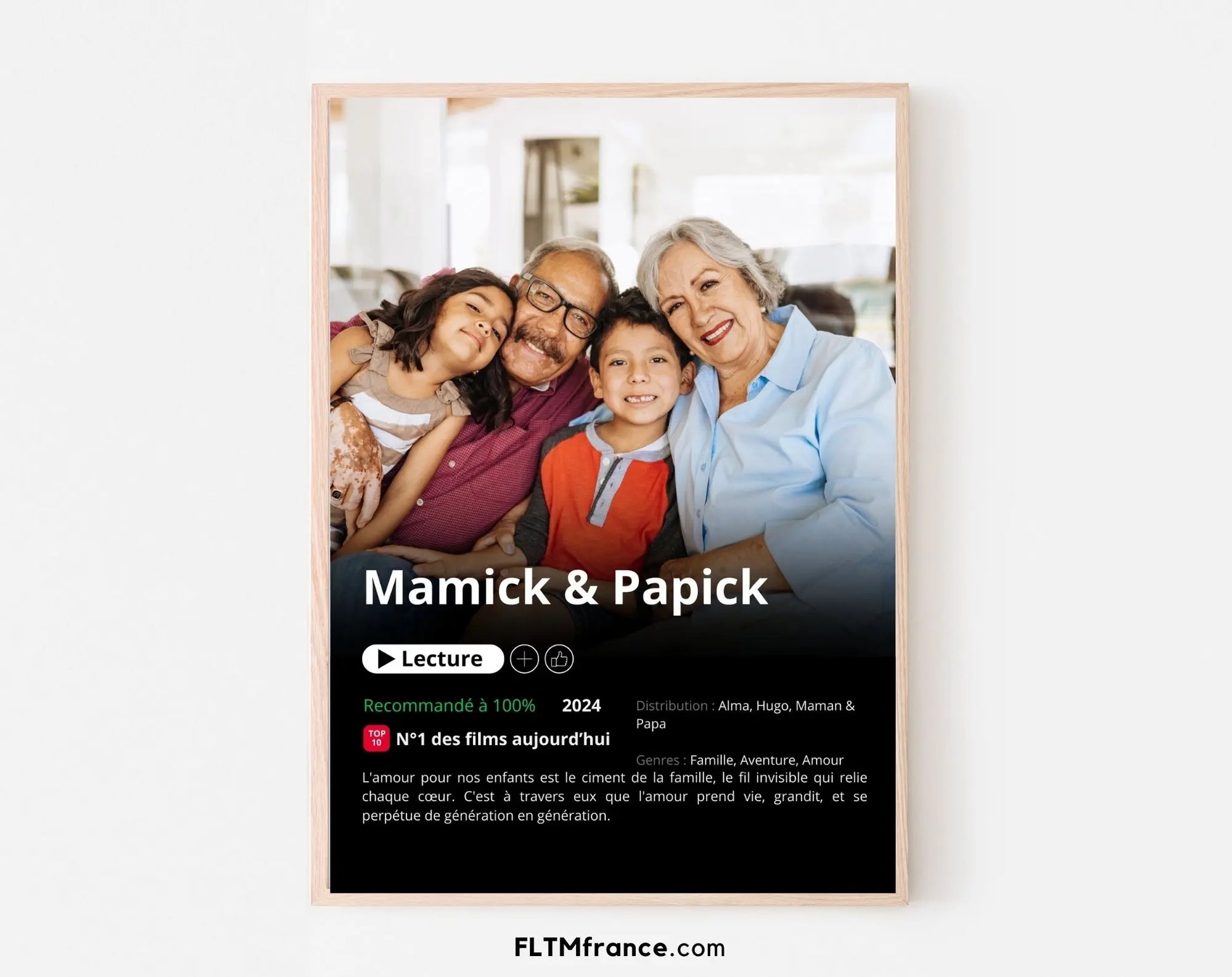 Affiche Netflix Grands-parents personnalisée FLTMfrance