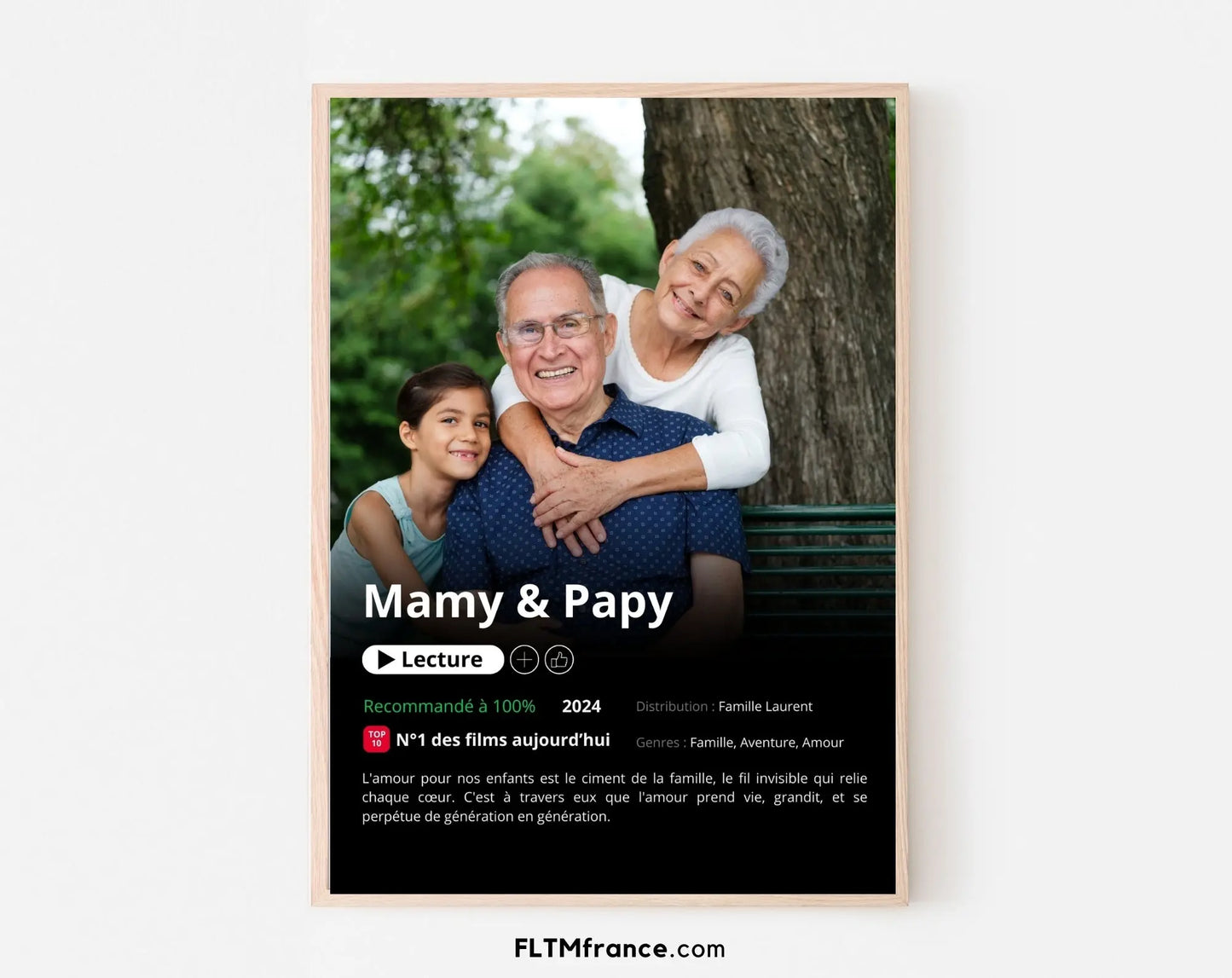 Affiche Netflix Grands-parents personnalisée FLTMfrance