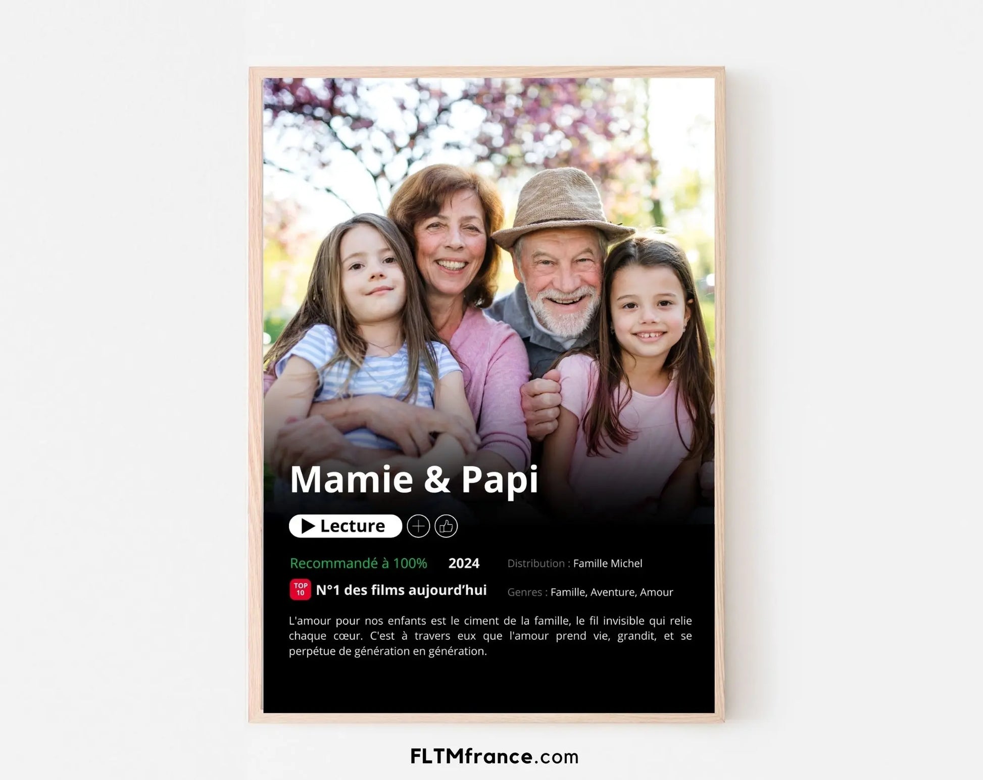 Affiche Netflix Grands-parents personnalisée FLTMfrance