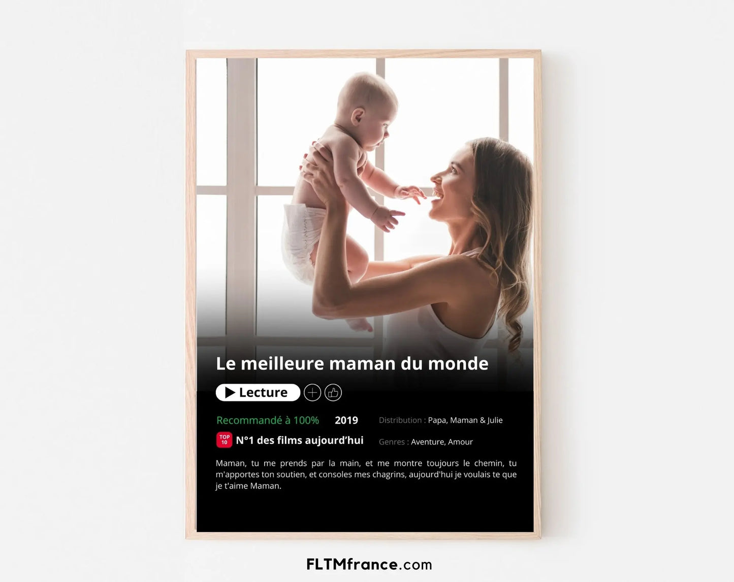 Affiche Netflix Maman personnalisée FLTMfrance