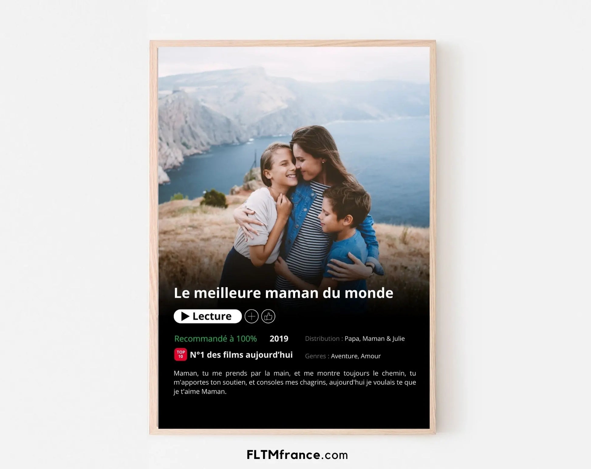 Affiche Netflix Maman personnalisée FLTMfrance